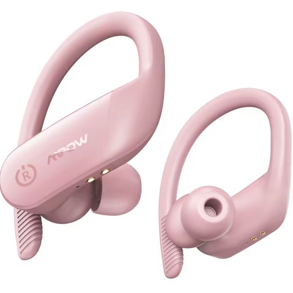 NEW Wireless Bluetooth Earhook Earbuds Headphones 80hr Playtime Water Resistant